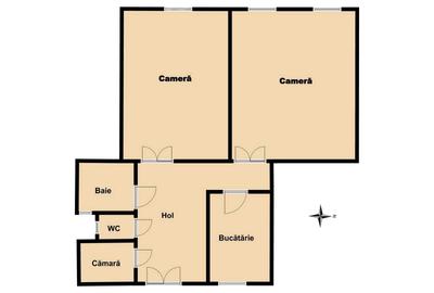 Apartament cu 2 camere decomandat în Horea - 1