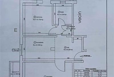 Apartament cochet, doua camere, structura decomandata,  priveliste spre munte, R - 14