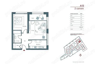 Apartament cu 2 camere decomandat în Est - 8