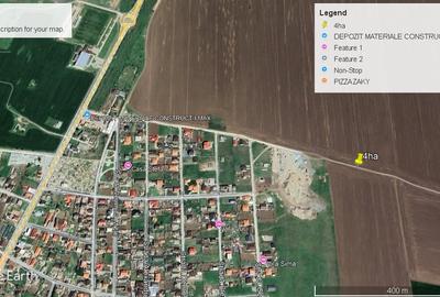 23August- teren 4ha  extravilan2 fronturi de 100m la str.Emil Bota si 100m la DE - 2