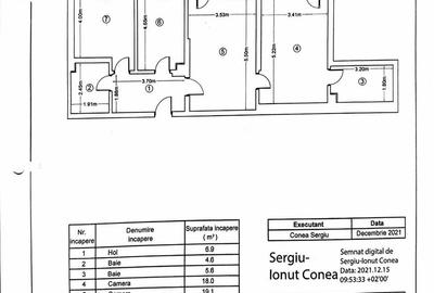 Apartament cu 3 camere semidecomandat, mobilat în Rahova - 27