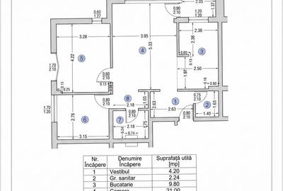 Apartament cu 3 camere, mobilat în Central - 15