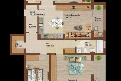 Apartament cu 4 camere decomandat în Buziașului
