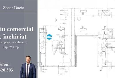 Inchiriez spatiu comercial, supr 268mp, Zona Dacia - 1