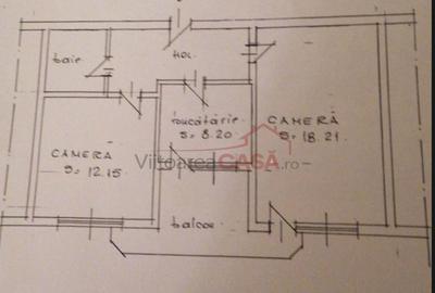 Apartament cu 2 camere decomandat în Dacia