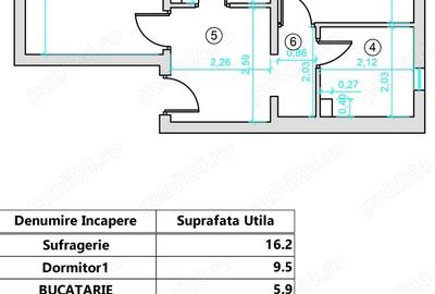 Ap 2 camere, parter, decomandat, 45 mp utili - 1