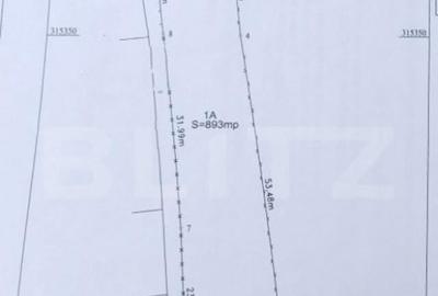 Teren intravilan de vanzare, 900 mp, deschidere de 15 m, zon - 2