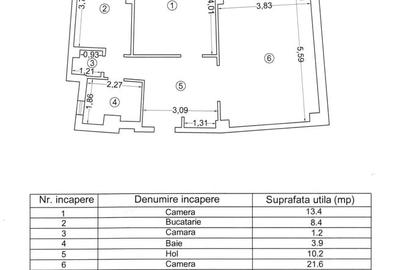 Apartament cu 2 camere decomandat în Capitol - 8