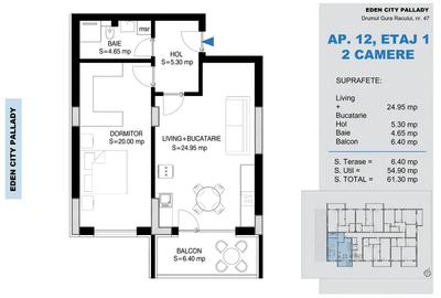 Apartament cu 2 camere în Theodor Pallady - 2