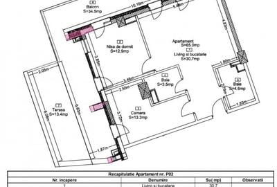 Apartament semifinisat Wings 65 mp utili + Terase 48mp - 2