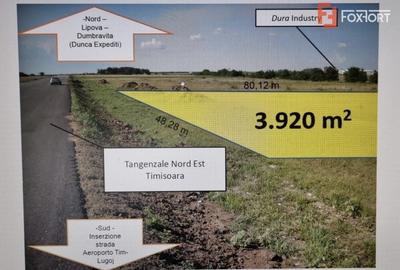 Teren Aeroport 3920 mp cu front stradal la centura de 48,28 ml - ID V5339 - 1