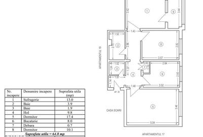 Apartament cu 3 camere decomandat în Central - 1