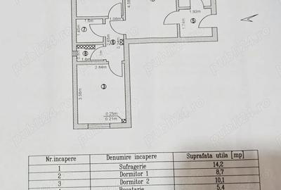 Apartament cu 3 camere semidecomandat în Micro 40 - 4