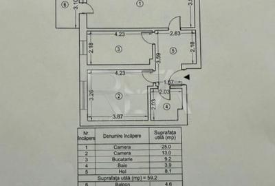 Apartament cu 2 camere decomandat în Central