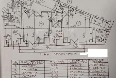 Apartament cu 3 camere semidecomandat în Iancului