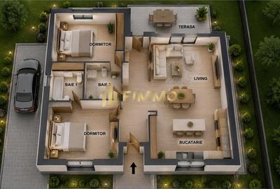 Casă individuală cu 4 camere cu Canalizare în Ipotești - 3