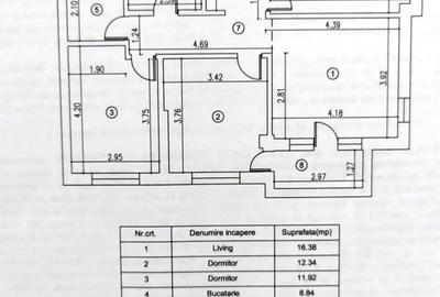 Apartament cu 3 camere decomandat în Central
