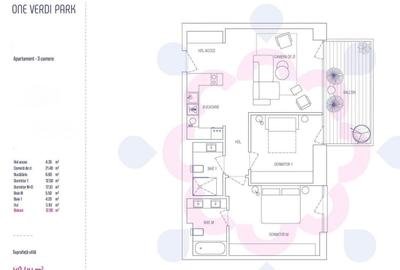 Apartament cu 3 camere, mobilat în Tei - 12