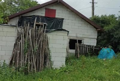Casa neterminata cu teren 3800 mp acte - Oneaga, Cristesti - contor curent - 2