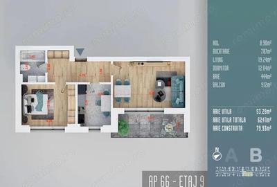 Apartament cu 2 camere decomandat, mobilat în Titan - 3