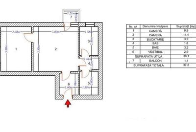 Apartament cu 2 camere semidecomandat în Olteniței - 7
