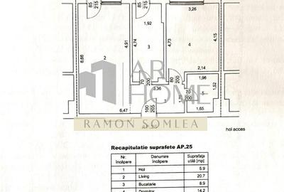 Apartament cu 2 camere, mobilat în Nord - 9