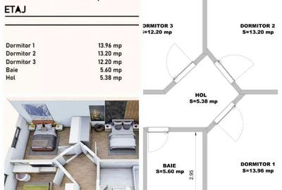 Casă cu 3 camere în Central - 2