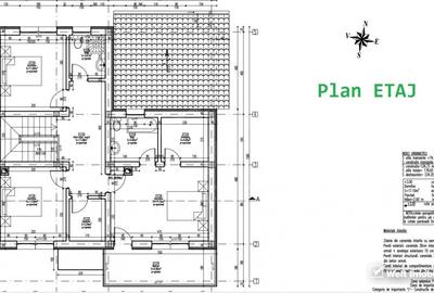 Proiect, casa la rosu, individuala, 3 dormitoare, 3 bai, Jucu de Sus - 3