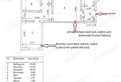 PROPRIETAR! ap. 3 camere, s-dec. 73mp, et. 4 din 10, bl. OD1 - Drumul Taberei 120, REABILITAT! - 3