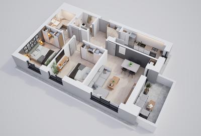 3 camere | Complex nou | Parc propriu | Parcare & boxă disponibile - 3