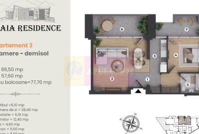 Apartament cu 2 camere decomandat în Furnica - 2