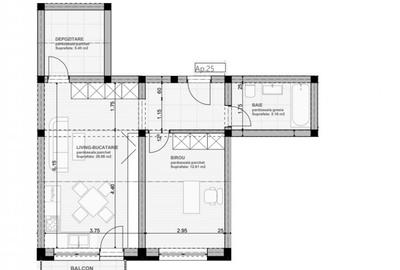 Apartament 2 camere, et.2/4, spatiu de depozitare generos, DEZVOLTATOR - 1