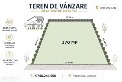 Teren de 370 mp, în Podu Roș - 1