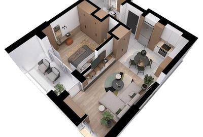 Apartament cu 2 camere în Florești