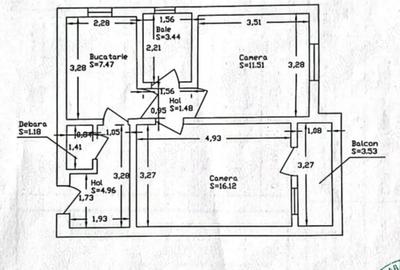 Apartament cu 2 camere decomandat în Central - 9