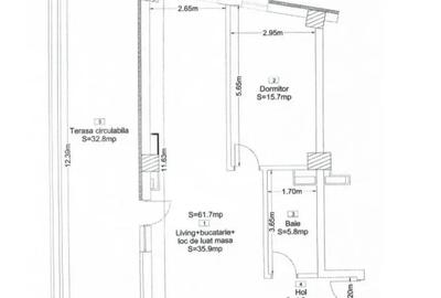Apartament cu 2 camere semidecomandat în Central - 1
