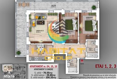 Apartament cu 3 camere decomandat în Titan - 4