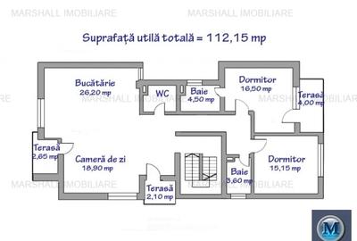 Apartament 3 camere de vanzare, zona Democratiei, 112.15 mp #12716 - 1