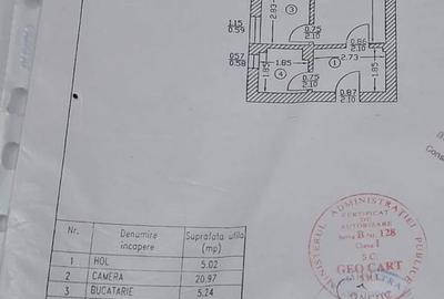 Garsonieră decomandată în Central