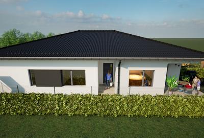 Duplex 3 camere, 76mp utili, teren 285mp, P+Pod in Bucovat