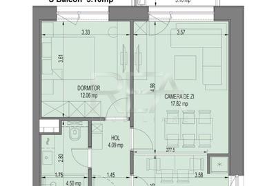 Apartament cu 2 camere în Pipera