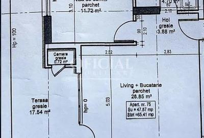 Apartament cu 2 camere semidecomandat în Florești - 1