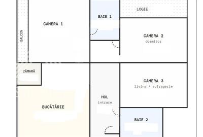 Apartament cu 3 camere decomandat în Mărăști - 12