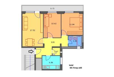 Apartament 3camere decomandat 70mp -centrala -Prelungirea Ferentari - 3