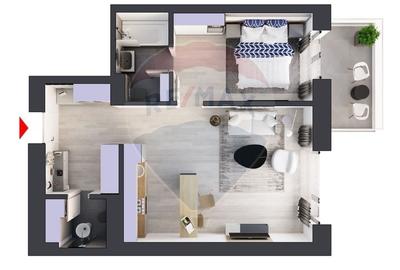 Apartament cu 2 camere decomandat în Obor