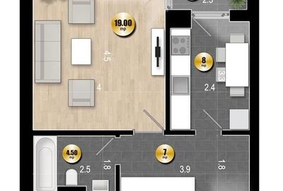 Garsoniera Com. 0% Dotari Premium Incalzire in Pardoseala Ansamblu Nou Rahova - 12