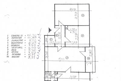 Apartament cu 3 camere semidecomandat în Țiglina 1 - 4