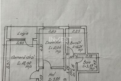 Apartament cu 2 camere decomandat în Alexandru cel Bun