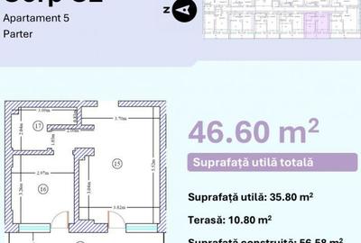 Apartament cu 2 camere în Central - 1