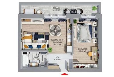 Apartament cu 2 camere decomandat în Libertății - 2